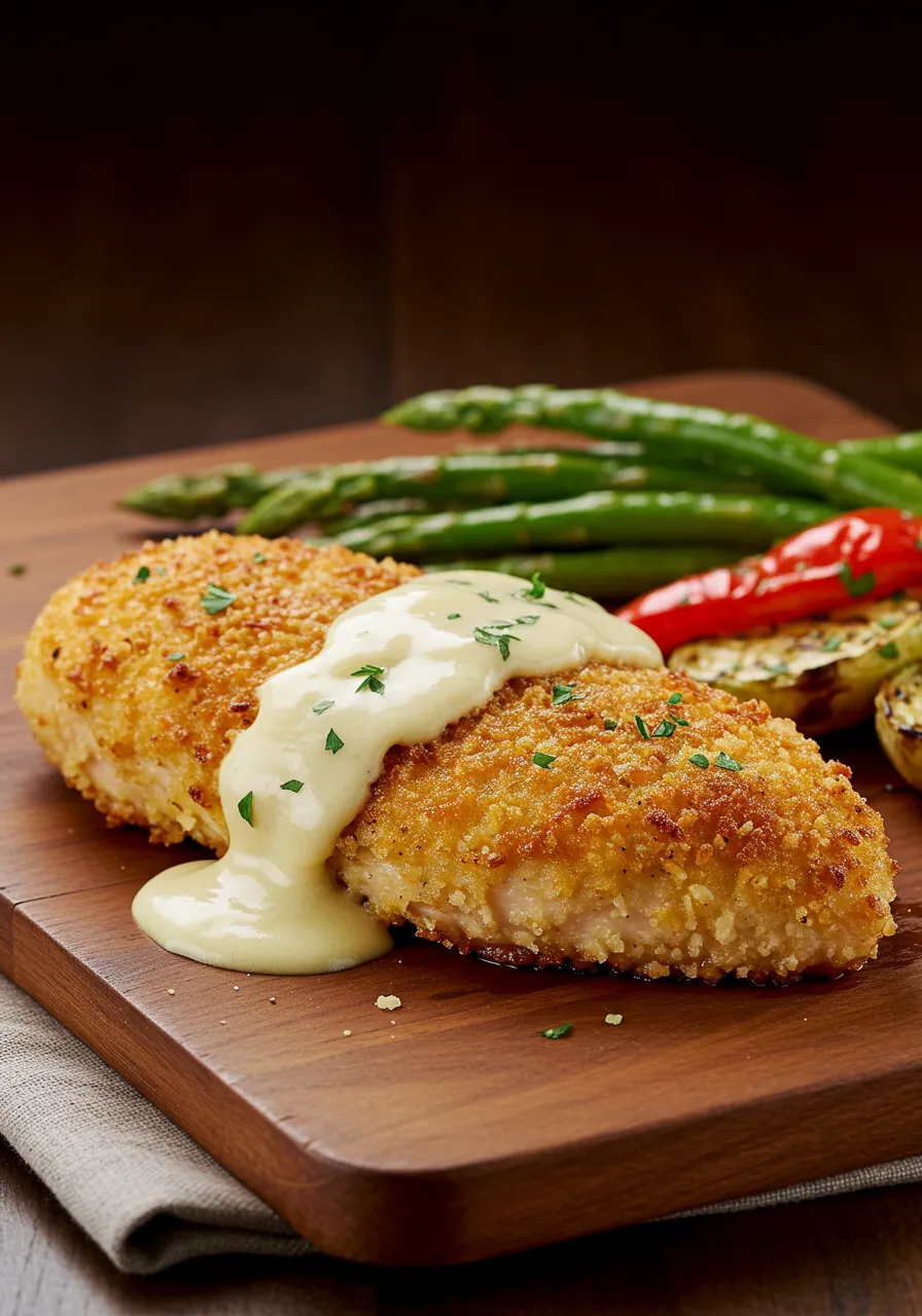 Parmesan Crusted Chicken with Creamy Garlic Sauce - tertiary view